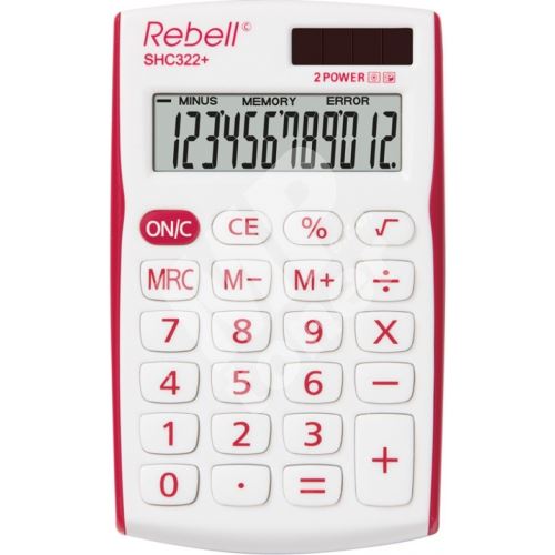 Kalkulačka Rebell SHC 322 červená/bílá 1