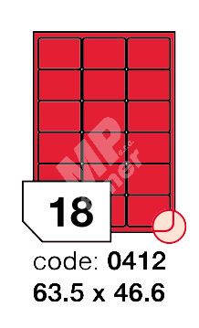 Samolepící etikety Rayfilm Office 63,5x46,6 mm 300 archů, matně červená, R0122.0412D 1