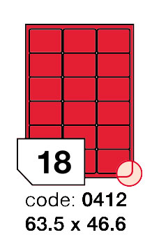 Samolepící etikety Rayfilm Office 63,5x46,6 mm 300 archů, matně červená, R0122.0412D