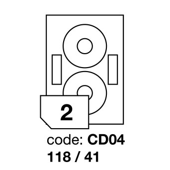 Samolepící etikety Rayfilm Office průměr 118/41 mm 100 archů R0100.CD04A