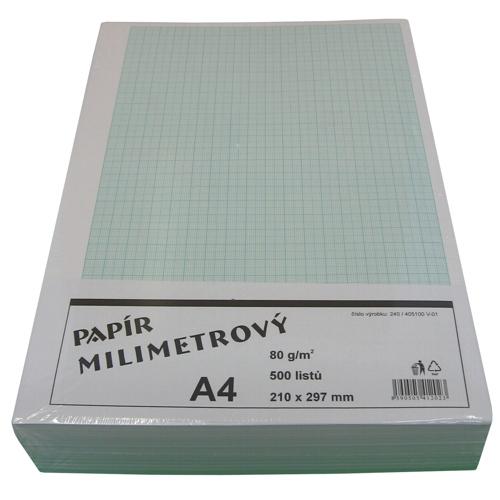 Milimetrový papír A4 500 listů