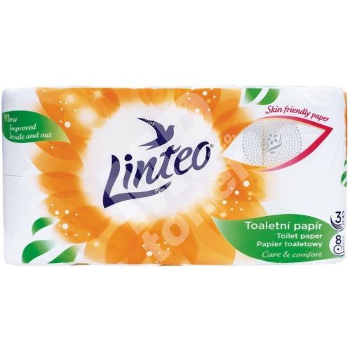 Linteo Care & Comfort toaletní­ papír 3 vrstvý 15 m 8 kusů 1