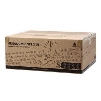 Ergonomický set bederní opěrky a podsedáku Powerton, paměťová pěna, šedý 8 (7)