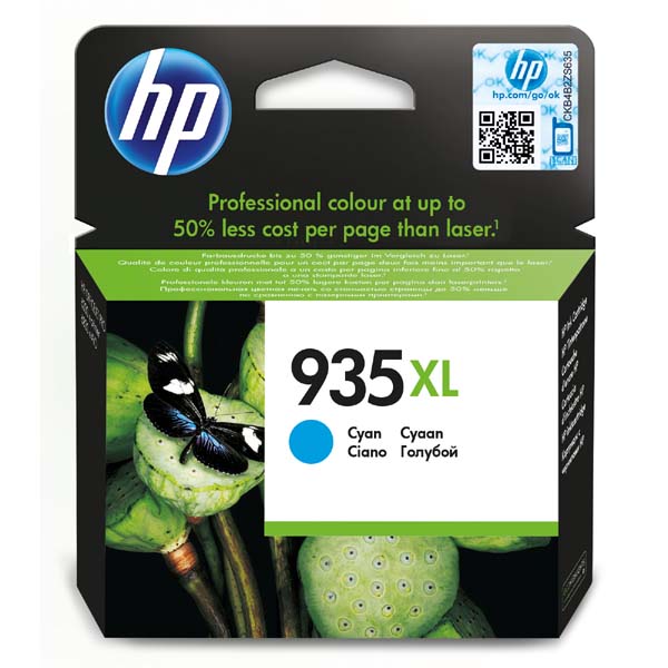 Inkoustová cartridge HP C2P24AE, Officejet 6812, 6815, 6230, cyan, No.935XL, originál