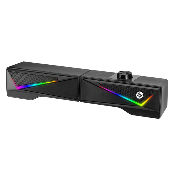 HP Soundbar DHE-6005, 2.0, 6W, černý, regulace hlasitosti, stolní, 3,5 mm jack (USB)