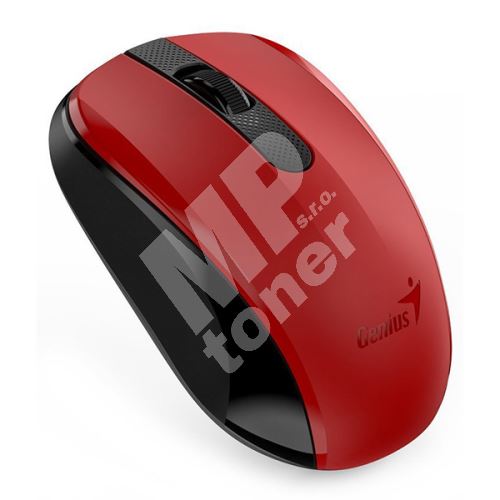 Myš Genius NX-8008S, 1200DPI, optická, 3tl., bezdrátová USB, červená 1