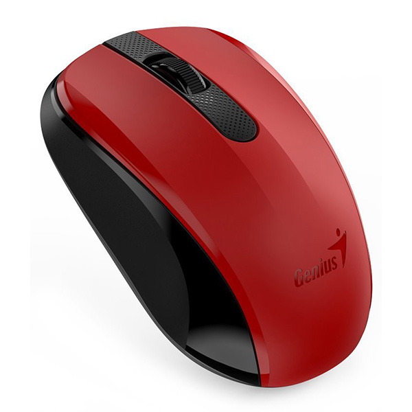 Myš Genius NX-8008S, 1200DPI, optická, 3tl., bezdrátová USB, červená