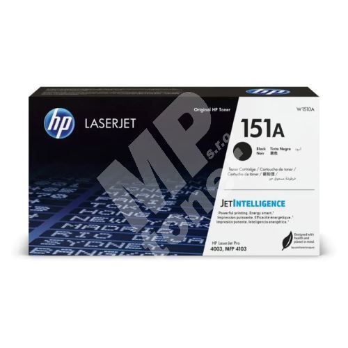 Toner HP W1510A, HP LaserJet Pro 4003dn, black, 151A, originál 1