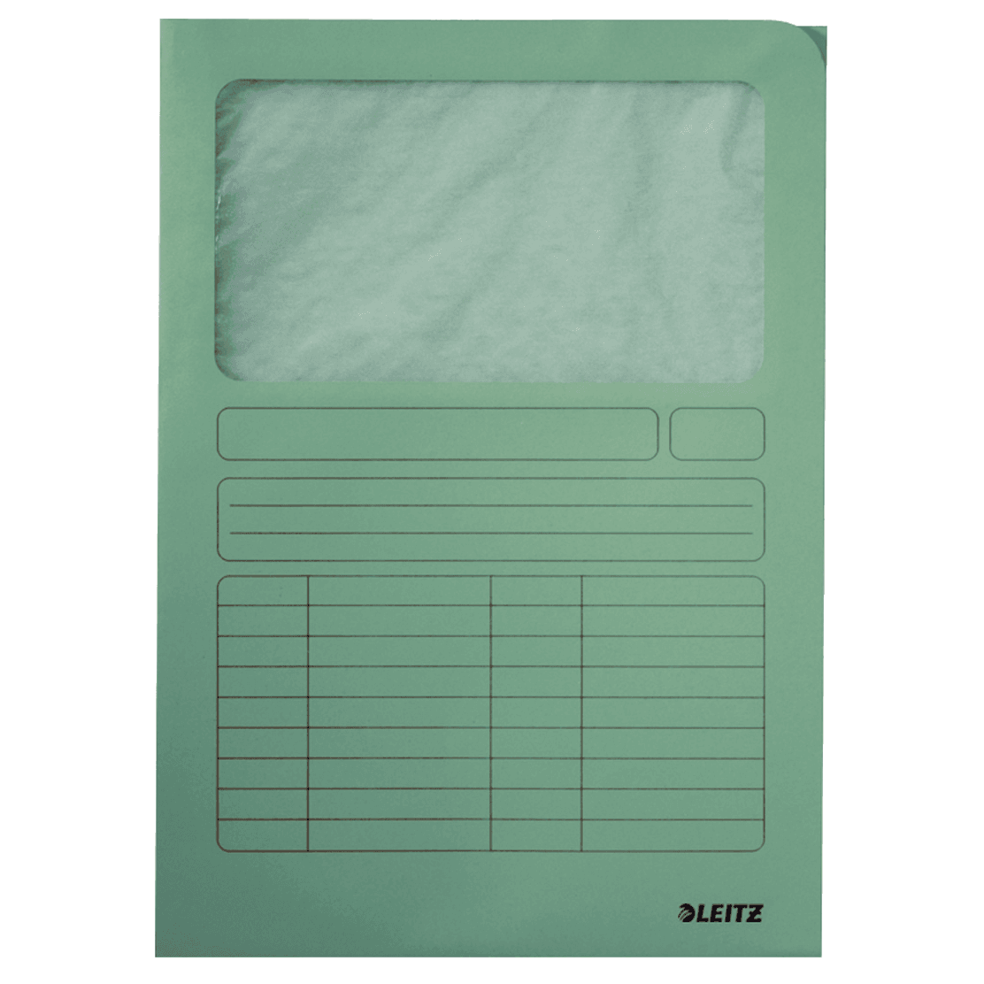 Odkládací desky Leitz s okénkem, světle zelené