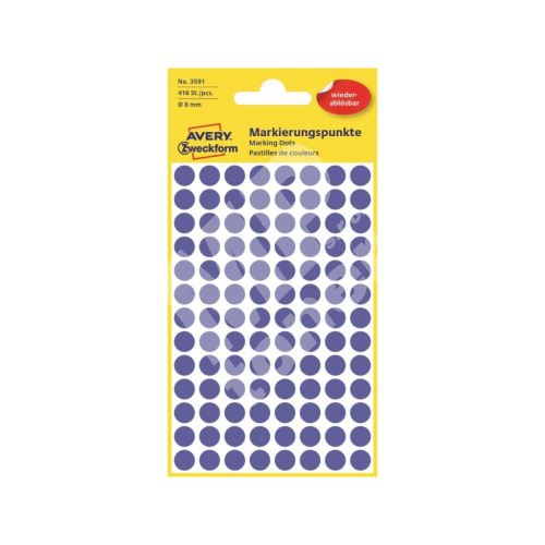 Etikety na ruční popis kolečko průměr 8 mm - modrá - 3591 1