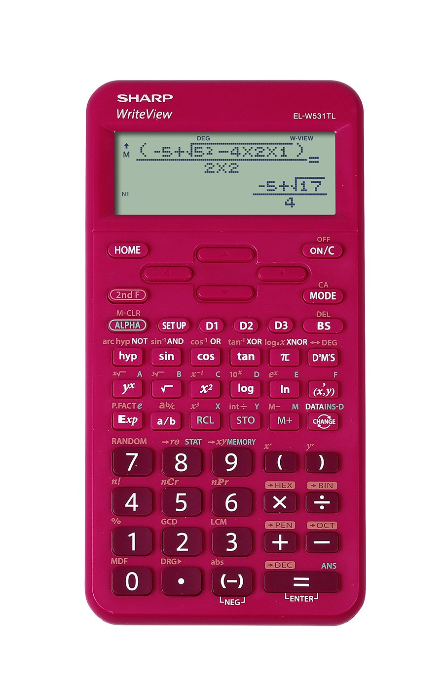 Kalkulačka Sharp EL-W531TLRD, červená