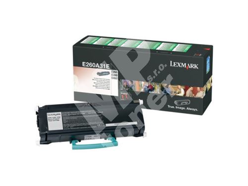 Toner Lexmark E260A31E, black, originál 1