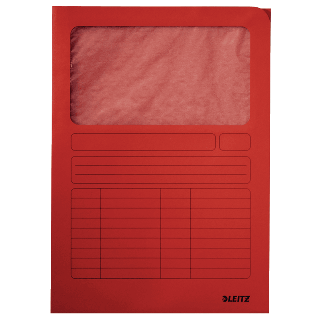 Odkládací desky Leitz s okénkem, červené