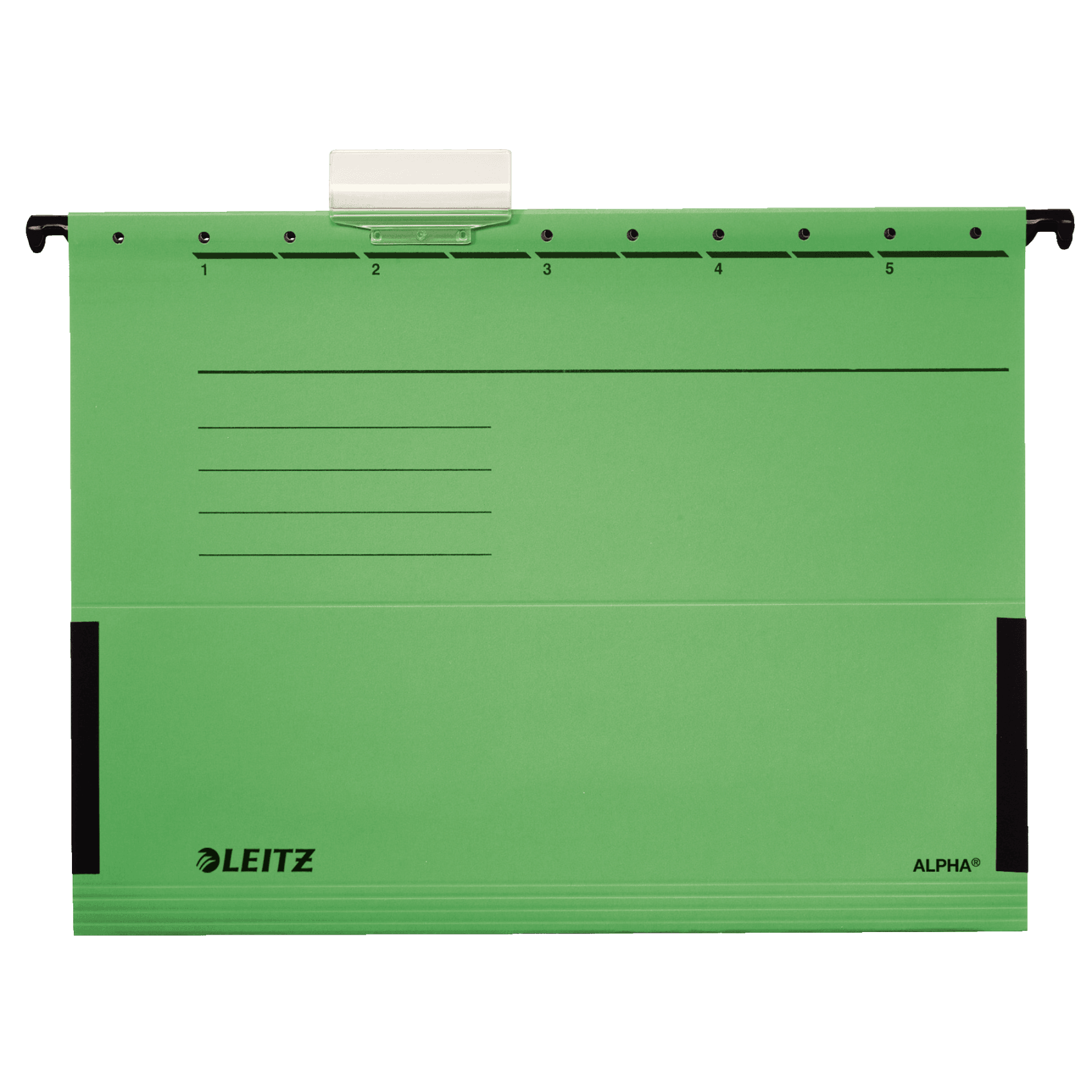 Závěsné desky Leitz ALPHA s bočnicemi, zelené