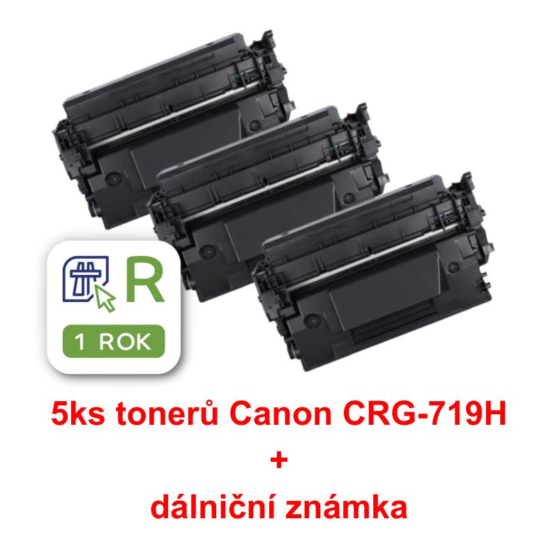 5ks kompatibilní toner Canon CRG-719H MP print + dálniční známka