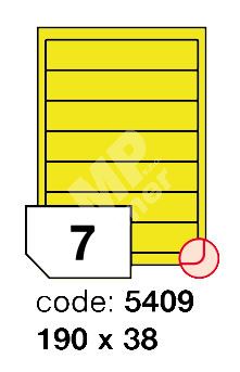 Samolepící etikety Rayfilm Office 190x38 mm 300 archů, fluo žlutá, R0131.5409D 1