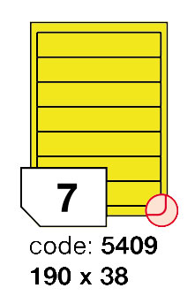 Samolepící etikety Rayfilm Office 190x38 mm 300 archů, fluo žlutá, R0131.5409D