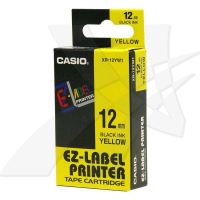 Páska Casio XR-12YW1 12mm černý tisk/žlutý podklad 2 (1)