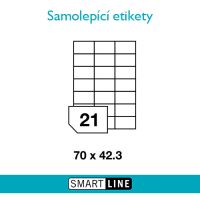 Samolepící bílé etikety Smart Line A4 70 x 42,3 mm 100 archů Samolepící bílé etikety Smart Line A4 70 x 42,3 mm 100 archů