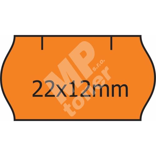 Cenové etikety 22 x 12 CONTACT oranžová (44) 1