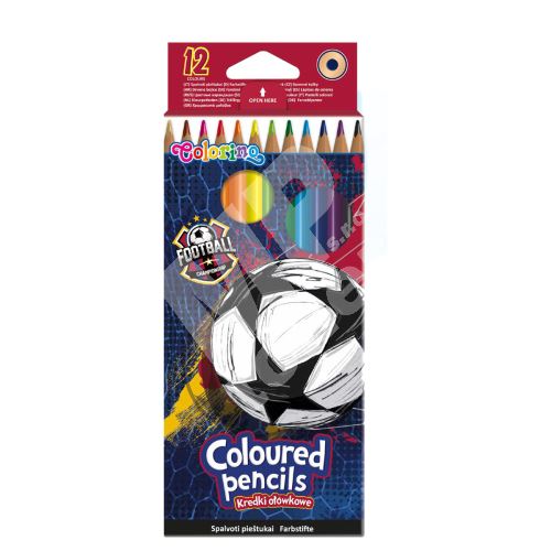 Colorino pastelky trojhranné Fotbal, 12 barev 1