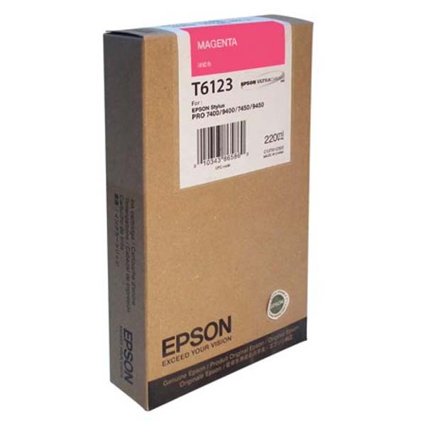 Inkoustová cartridge Epson C13T612300, Stylus Pro 7400, 7450, červená, originál