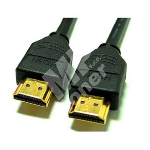 High Speed HDMI kabel HDMI M/HDMI M, 3 m, zlacené konektory, rychlost (10.2Gb/s) 1