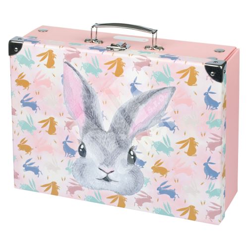 Skládací školní kufřík Baagl  s kováním, Bunny 1