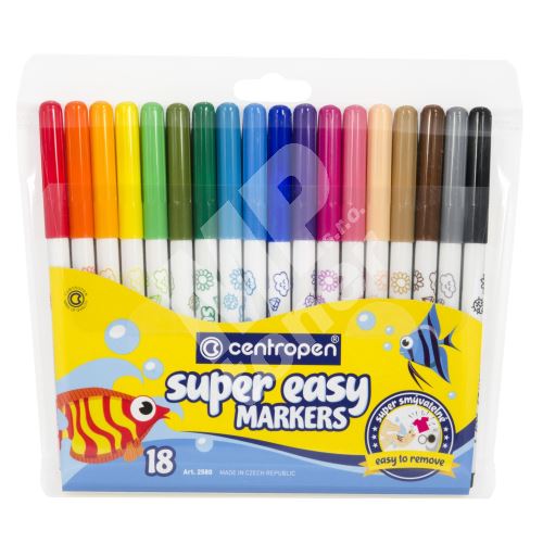 Centropen 2580/18 Super Easy Markers, 18 barev 1