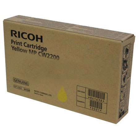 Inkoustová cartridge Ricoh MP CW2200, 841638, yellow, originál