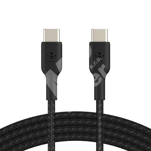 Kabel oplétaný Belkin, USB-C - USB-C, 1m, černý 1