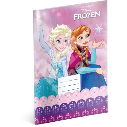 Školní sešit Frozen, Ledové království Pink, A4, 20 listů, nelinkovaný 1