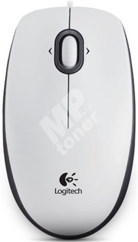 Logitech myš B100 Optical USB Mouse, bílá 1
