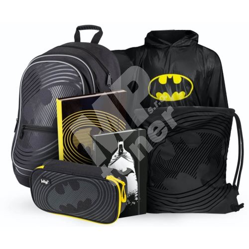 Set 6dílný Baagl, Batman, batoh, penál etue, sáček, notes, pláštěnka, desky 1