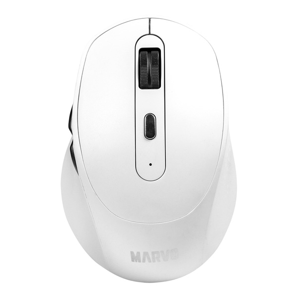 Myš Marvo WM106W WH, 1600DPI, Bluetooth a 2,4GHz, optika, bezdrátová, bílá