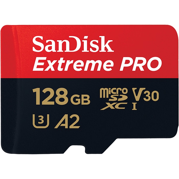 128GB SanDisk Extreme Pro microSDXC 170MB/s + adaptér