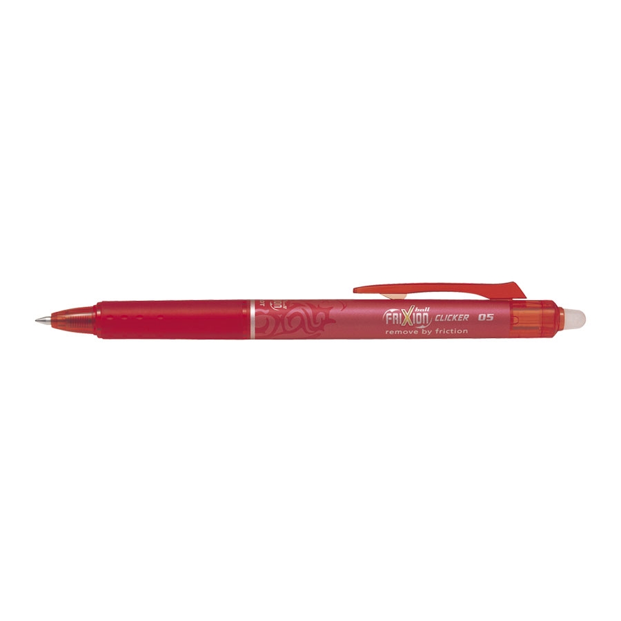 Kuličkové pero Pilot Frixion Clicker, červená, 0,5, gumovatelný