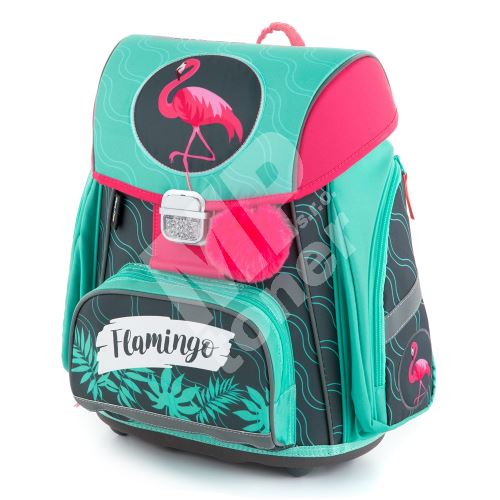 Školní batoh Premium Plameňák 1