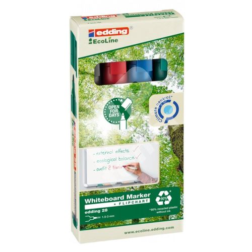 Popisovač na bílé tabule Edding 28 Ecoline, 4ks (sada) 1