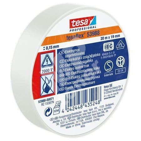 Izolační páska Professional, bílá, 19 mm x 20 m, Tesa 2