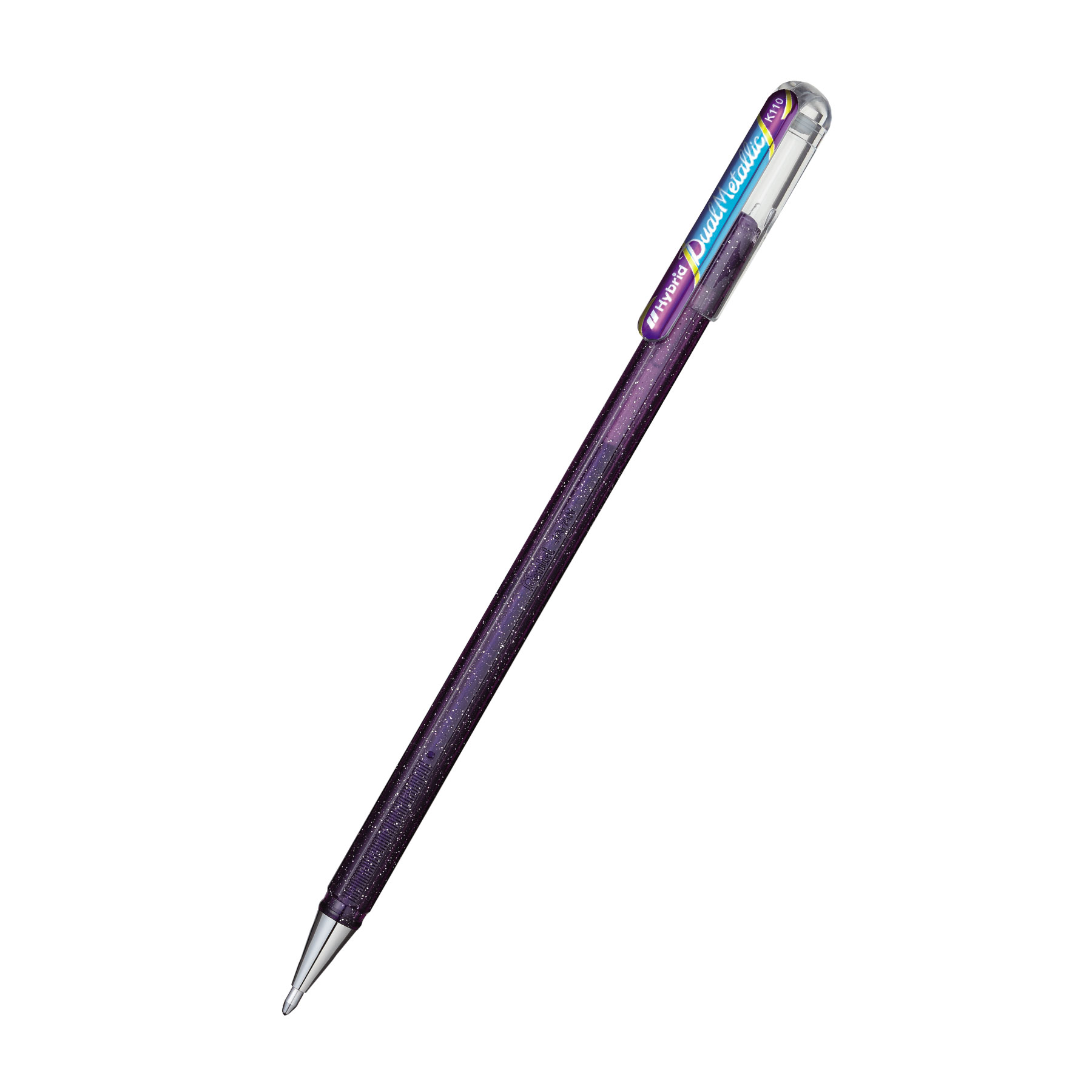Gelové pero Pentel K110-DVX Hybrid Dual Metallic Violet/Metallic Blue