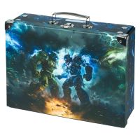 Skládací školní kufřík s kováním Baagl, Roboti