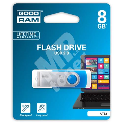 Goodram UTS2 8GB, USB flash disk 2.0, modrá 1