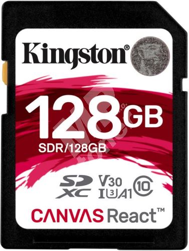 Kingston 128GB SDXC Canvas React U3 V30 A1 100R/70W 1