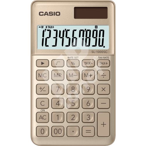 Kalkulačka Casio SL 1000 SC GD, zlatá 1