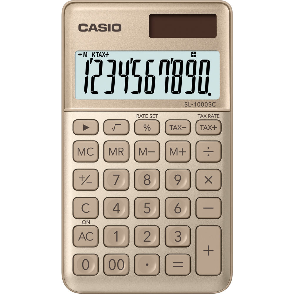 Kalkulačka Casio SL 1000 SC GD, zlatá