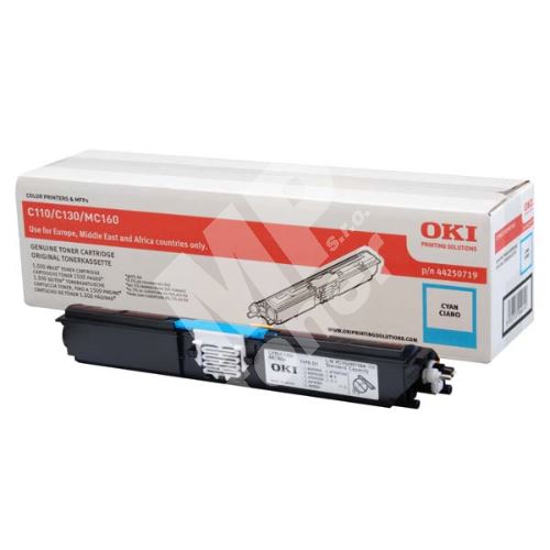 Toner OKI 44250719 cyan originál 1