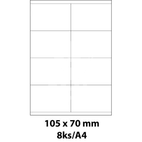 Print etikety Emy 105x70 mm, 8ks/arch, 100 archů, samolepící 1