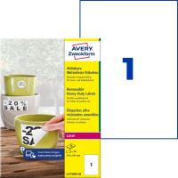 Odolné snímatelné etikety 210 x 297 mm, 20 listů A4 L4775REV-20