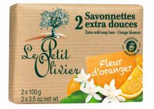 Le Petit Olivier Extra jemné mýdlo - Pomerančový květ, 2x100g